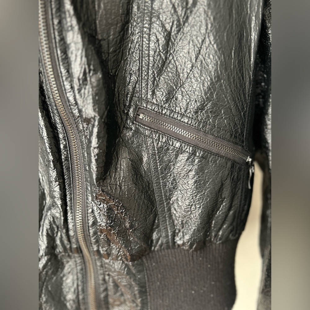 Via Spiga vegan cracked leather bomber jacket - Picture 4 of 14